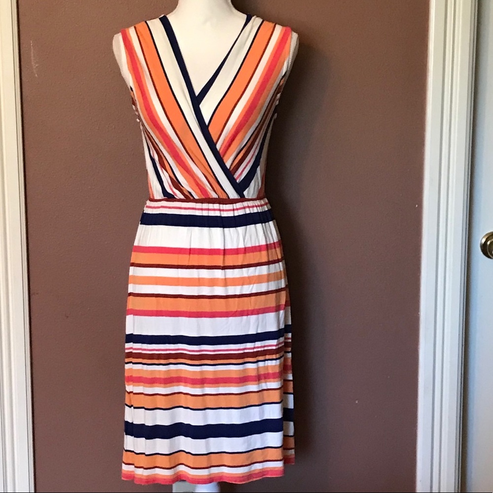 Merona Multi Colored Stripped V-Neck Sundress
